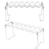 2pcs Stainless Steel Chicken Wing Leg Grill Rack Folding Barbecue Oven Roaster Stand