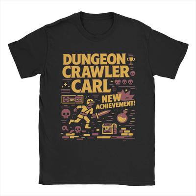 T-shirt da uomo Dungeon Crawler Carl Nuovo Obiettivo Novità Cotone Puro Maglietta Manica Corta T-shirt Girocollo Abbigliamento Taglie Forti