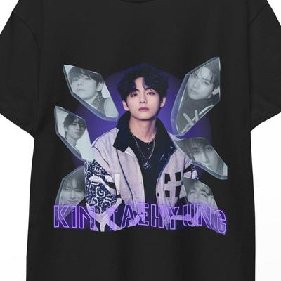 Taehyung Inspired T Shirt Korean Idol Fan Gift Aesthetic Graphic Tee Unisex Fashion Streetwear Trendy Everyday Outfit Top Everyday Fashion