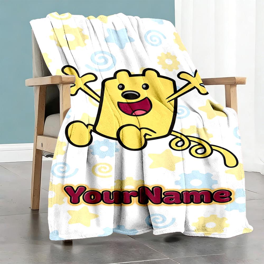 Wow! Wow! Wubbzy Customize Your Name Blanket Lightweight Personalized Blanket Comfortable for Bedding Living Room Picnics Livingroom