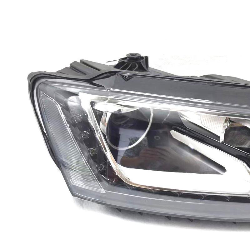 Compatible with 2015-2018 VW Sagitar 280: High Configuration Front Headlight Assembly with Light Strip Lens.