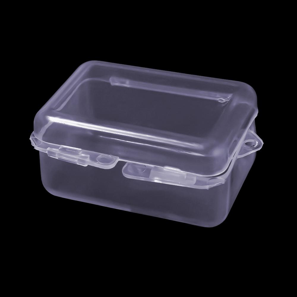 Mini Jewelry Storage Box Transparent Rectangle Locking Design Jewels Boxes Sturdy Rings Earrings Empty Case Jewelry Packaging