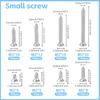 800Pcs Flat Head Self-Tapping Screws Kit, Carbon Steel Zinc Plated Cross Head Screws Assortment