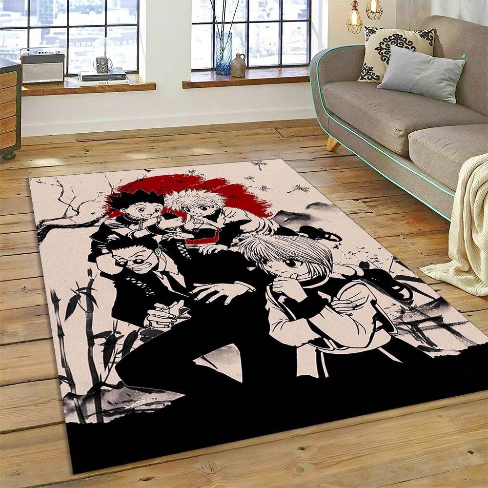 HXH Hunter X Hunter 3D Killua Zoldyck Cartoon Anime Carpet Rug for Living Room Bedroom Home Sofa Decoration,Non-slip Floor Mat