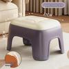 Plastic Stackable Small Stool for Living Room, Bathroom, or Kindergarten - Thickened, Low, and Square Design.
