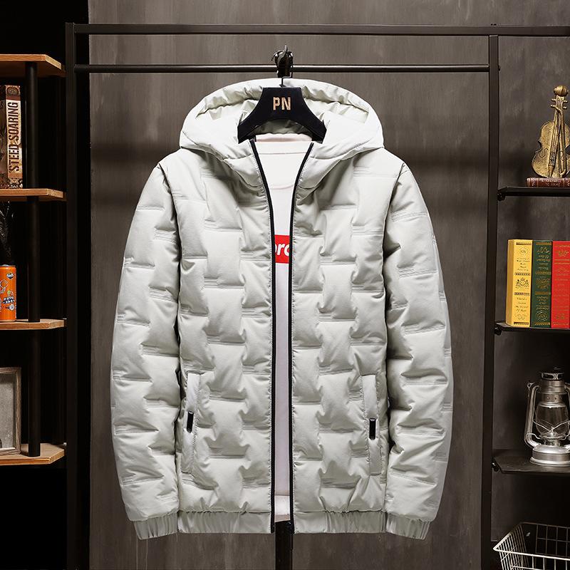 Padded men's winter velvet padded clothes winter coat hooded padded jacket men