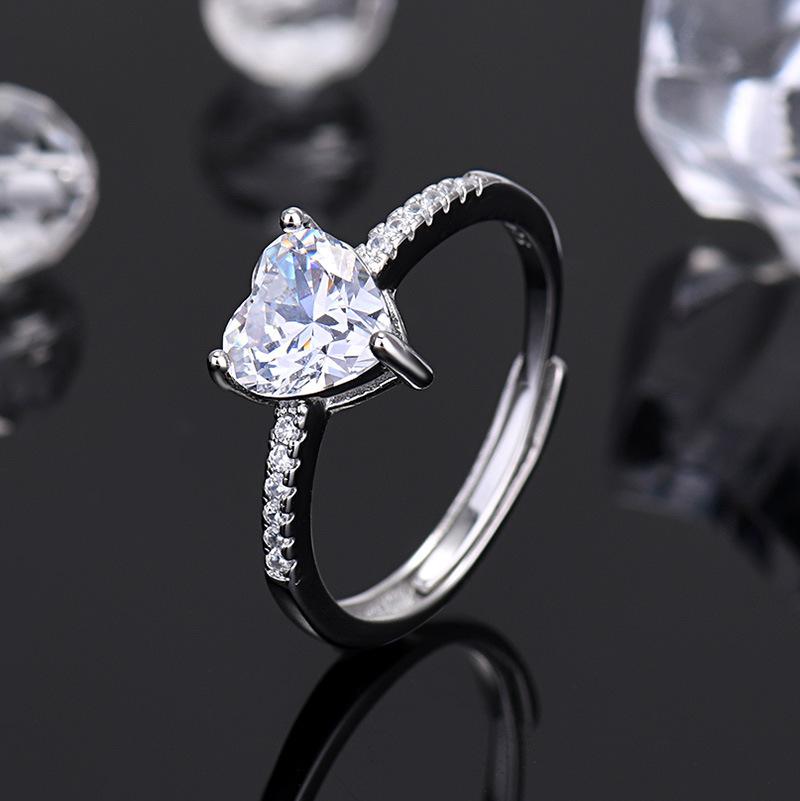 Neuer 925er Sterlingsilberring Verstellbar Schlichtheit Mode Exquisit Herren Damen Schmuck Zubehör Hochzeitssteine Party Geschenke