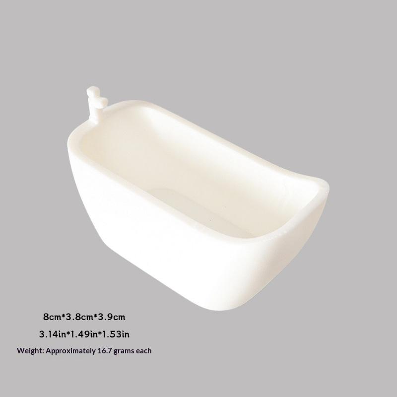 1Pcs Diy Wall Cabinet Decor Dollhouse Mini Bath Tub Model Storage Rack Ornament Pretend Food Play Miniature Doll Accessory