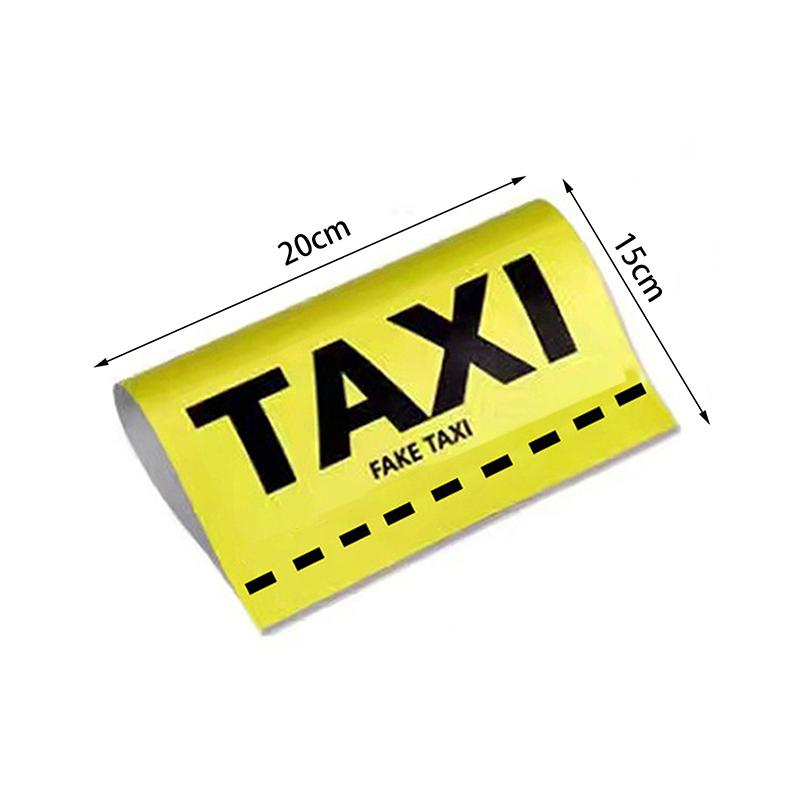 Vinyl Fake Taxi Tag Samolepka na auto Žlutá Exteriér Auto Decal Charm Kolo Motocykl Tuning Okno Čelní sklo Dekorace vozidla
