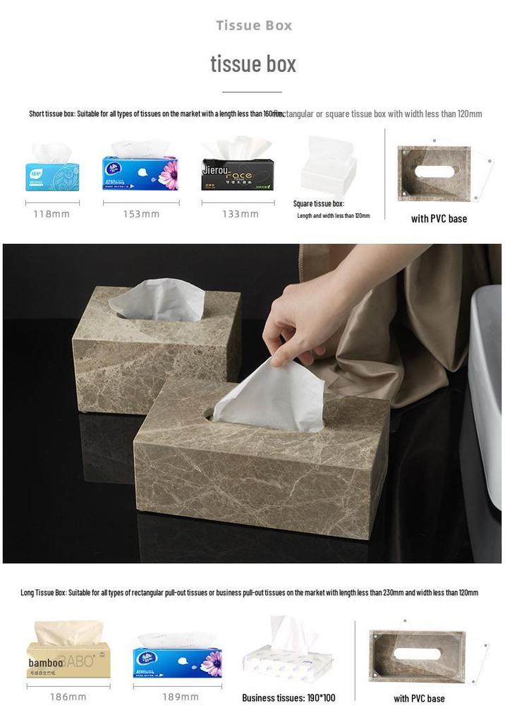 DecoTalk Wabi-Sabi Marble Bathroom Set: Matte Washbasin, Aroma Diffuser, Tissue Box