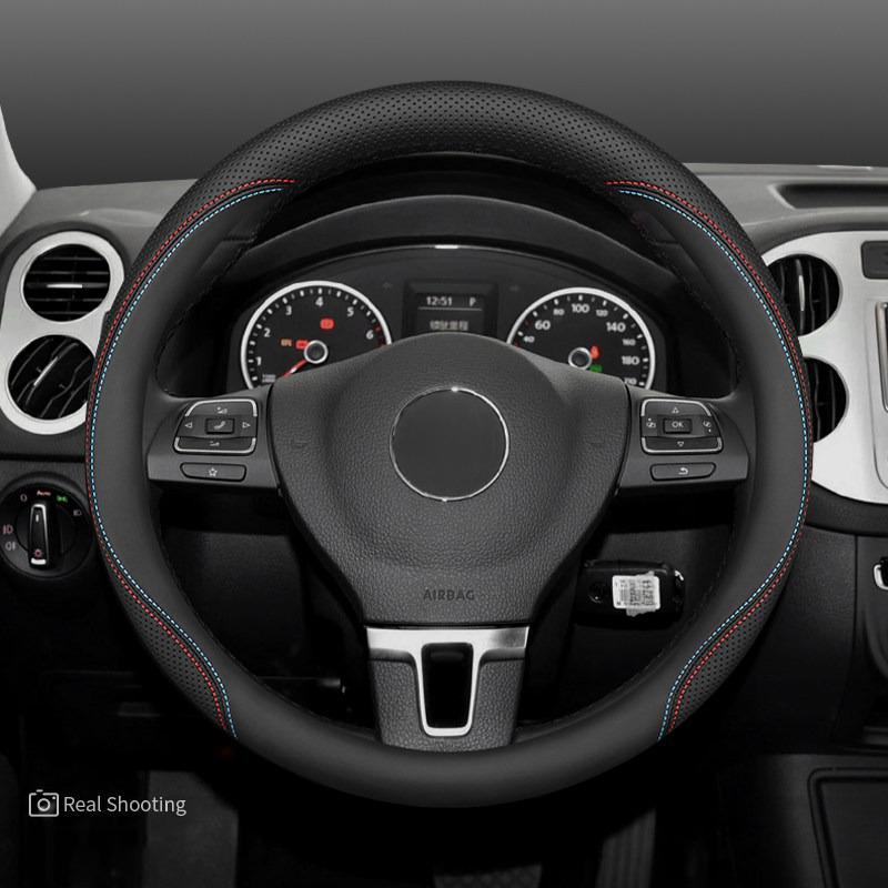 Pro VW Volkswagen Tera Teramont Potah Volantu Kůže Ultratenký Protiskluzový Prodyšný Potah Madla Auta Interiérové Doplňky