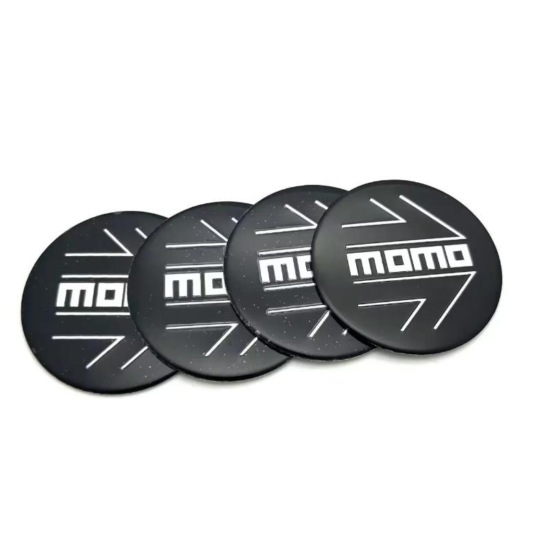 4 Pièces 56mm Emblème MOMO Cache-moyeu de Roue de Voiture Autocollants