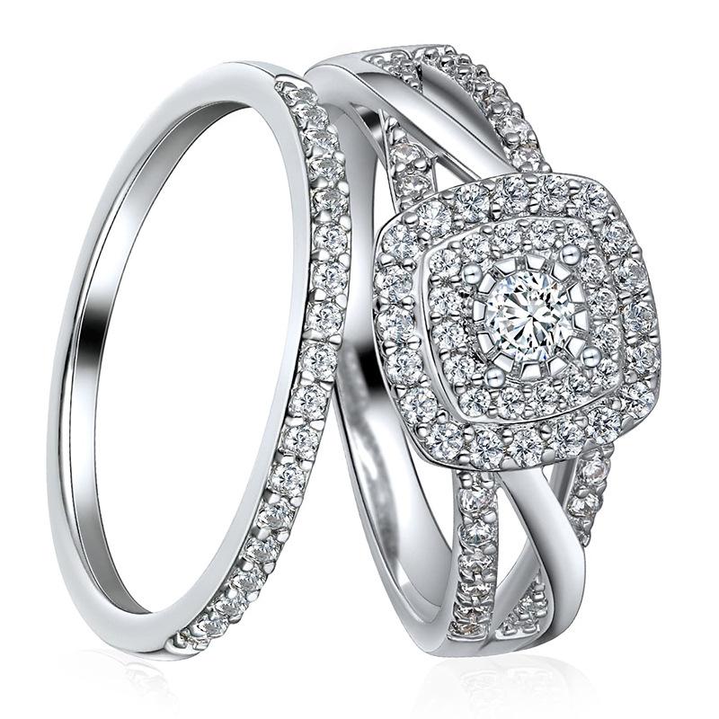 

Supply full of diamond zircon rings, men s and women s European, American copper gold-plated luxury engagement ring jewelry no. 10