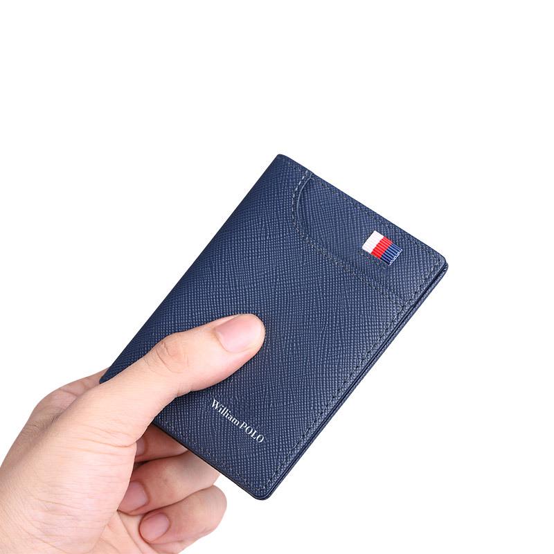 Emperor Paul Men's Genuine Leather Ultra-thin Card Holder & Coin Purse