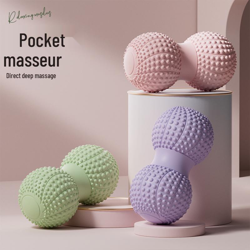 Myofascial Double Massage Ball for Foot, Spine, Muscle Relaxation, and Acupoint Stimulation