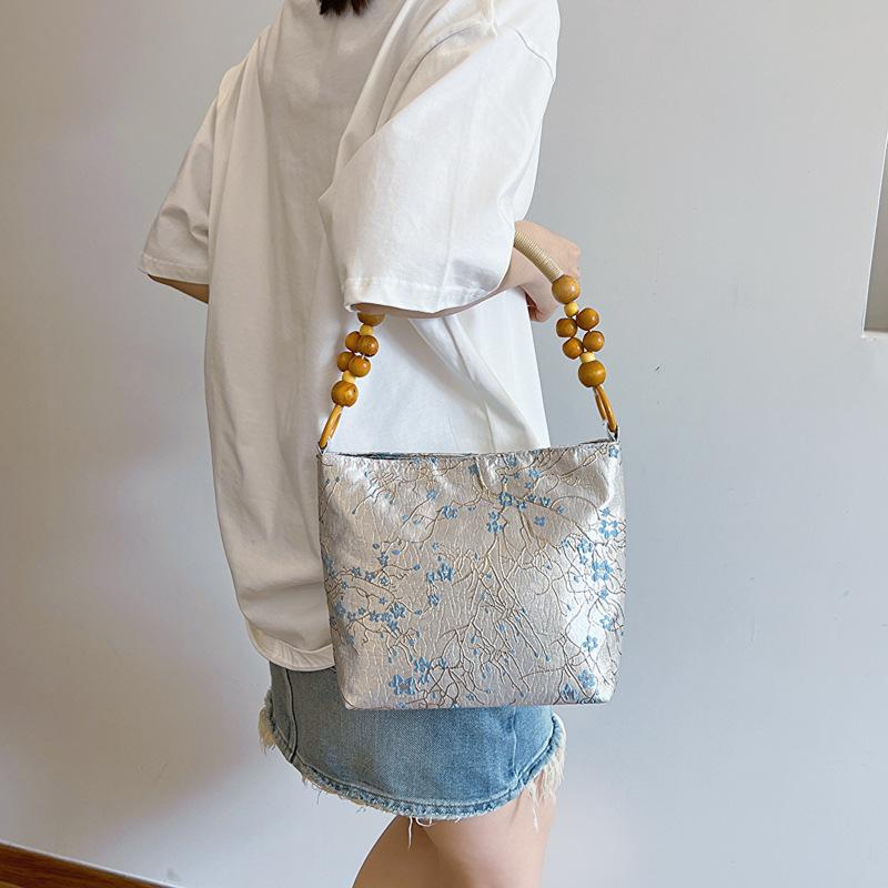 New Chinese-style Embroidered Bucket Bag Summer New Fashionable Niche Design Shoulder Bag Simple Chinese Style
