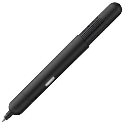 LAMY Pico Kugelschreiber Schwarz - Innovativer Taschenstift - Ein Druck auf volle Größe - Metallkörper, Mittelspitze - Kompakte schwarze Mine LAMY M 22 enthalten