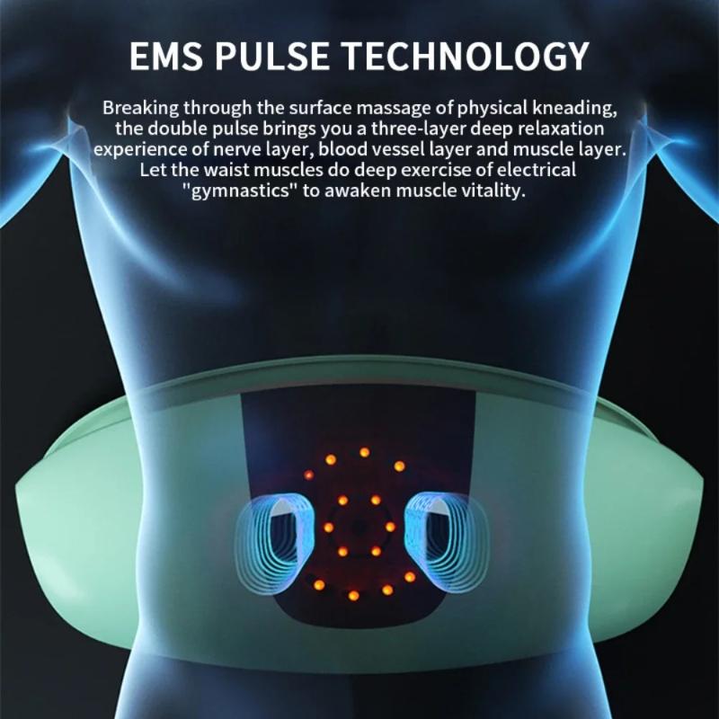 Intelligent home charging waist deep hot compress vibration reduction and relaxation muscle electric massager lumbar massage