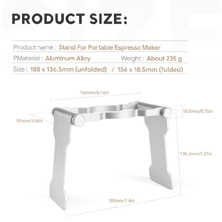 Portable Coffee Machine Holder Aluminum Lightweight Stand For Outdoor Camping Home Office Space Saving
