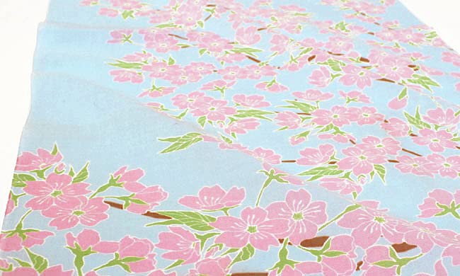 Anbo Dyeing Hand Towel "Cherry Blossoms In Full Bloom In the Sky" Authentic Dyed 100% Cotton Tokuoka, Made In Japan, 35cm X 100cm