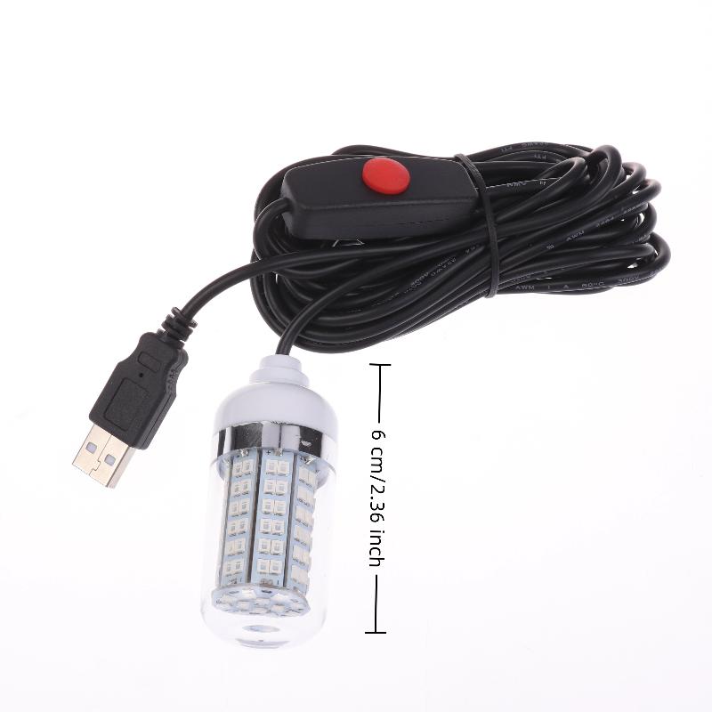 5V Usb Led Fishing Light Ip68 Lure Fish Finder Lamp Attracts Prawns Squid Krill 4 Colors Underwater Lights