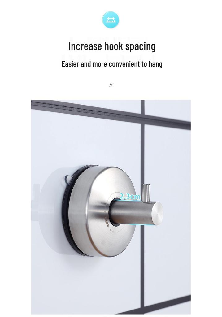 304 Stainless Steel No-Drill Wall Hook - Adhesive Traceless Clothes Hanger