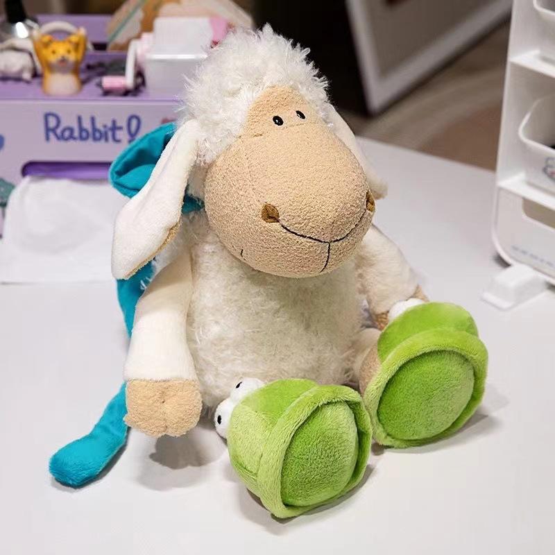 Кукла-ягненок Кукла-сонная овца Плюшевая игрушка Милая тряпичная кукла 25cm — фото 12