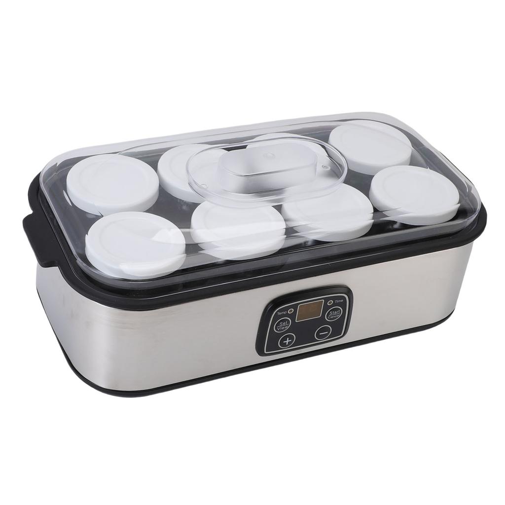 Macchina per Yogurtiera 0-48 Ore di Timer 8 Tazze Controllo Automatico della Temperatura Elettrica per Yogurt Fatto in Casa Spina EU 220V