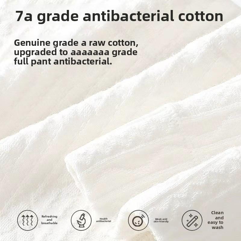 Damskie wiosenno-jesienne czysto białe wygodne oddychające 7A antybakteryjne majtki kątowe z wysokim stanem podnoszące brzuch i biodra