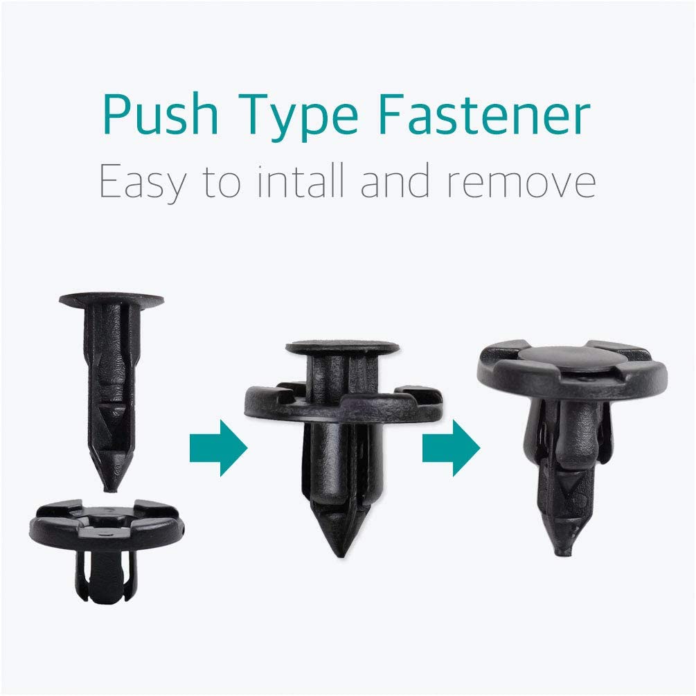 30 Pcs 8mm Car Plastic Rivets Fastener Bumper Fender Push Clips for Nissan