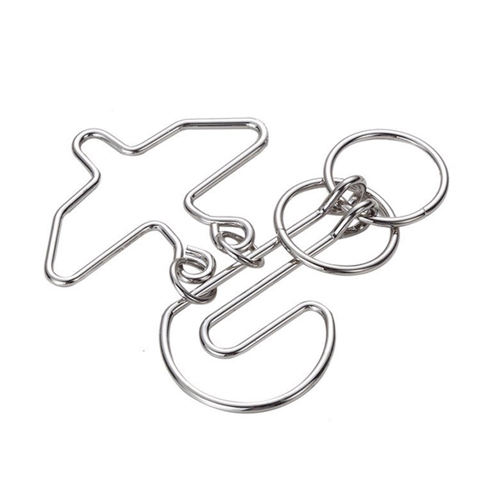 

Связанные металлические кольца IQ Brain Teaser Puzzle Fidgets Toy Unlocked Links Сенсорная образовательная игрушка для взрослых и детей Игра для развития интеллекта F