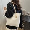 Korean Version of Casual Commuting Large-capacity Bag Women's 2025 Woven New Simple Tote Bag Niche Fashion Shoulder Bag