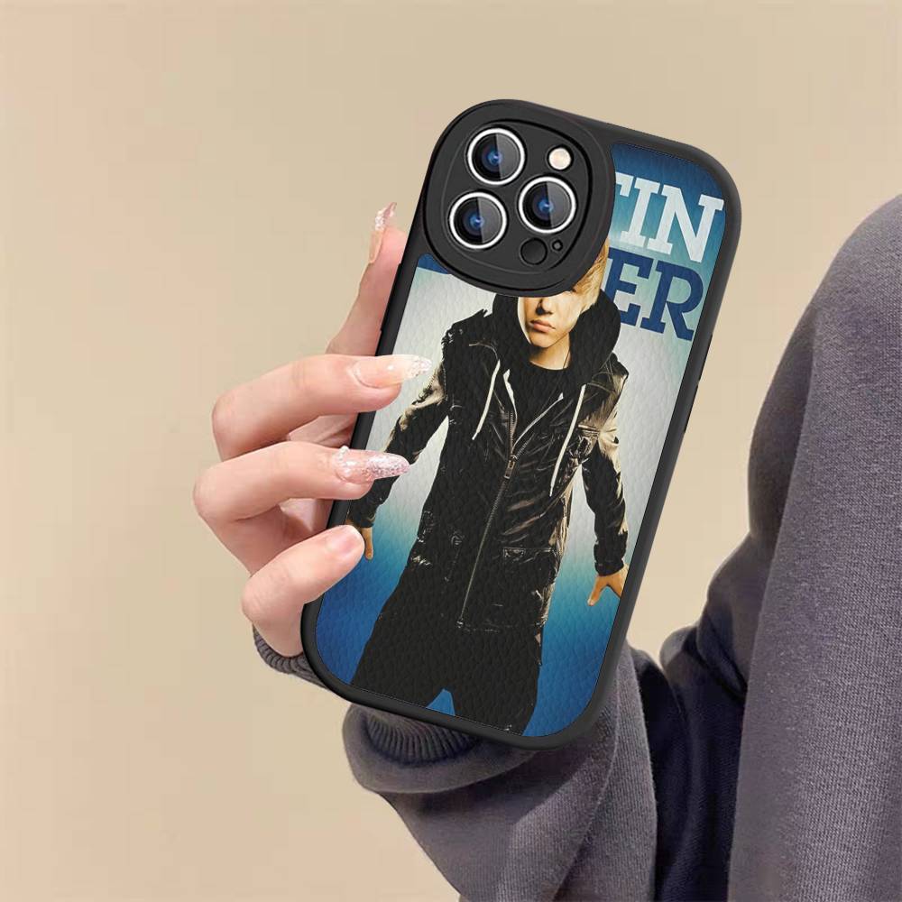 Singer Justin B-Bieber For iPhone 16 15 14 13 12 11 Pro Max Plus Leather Phone Cover