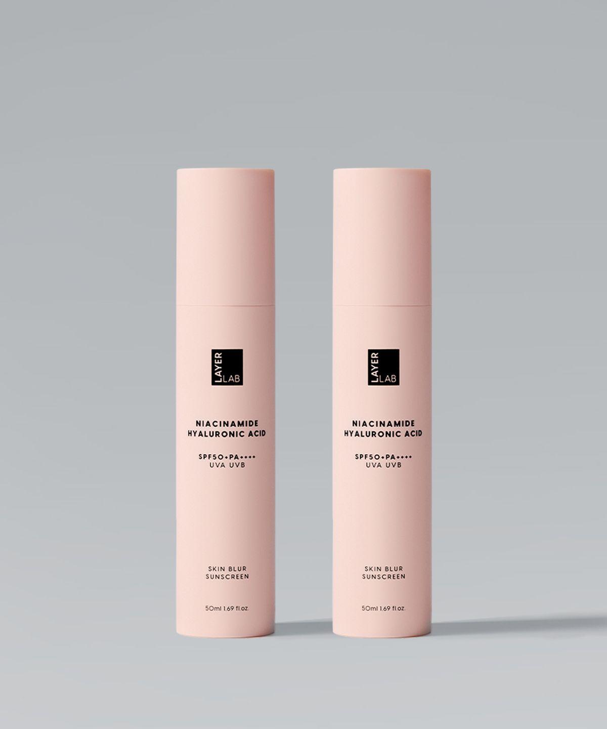 [Tone Correction/Pore Blur] Hyalu Blur Sun Cream 50ml SPF 50+, PA++++ 2 Pieces