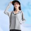 Vinyl Ice Silk Sunscreen Clothing Women's Summer Thin Sunshade Breathable Anti-ultraviolet Original Yarn Upf10 + Sunscreen Clothing Women