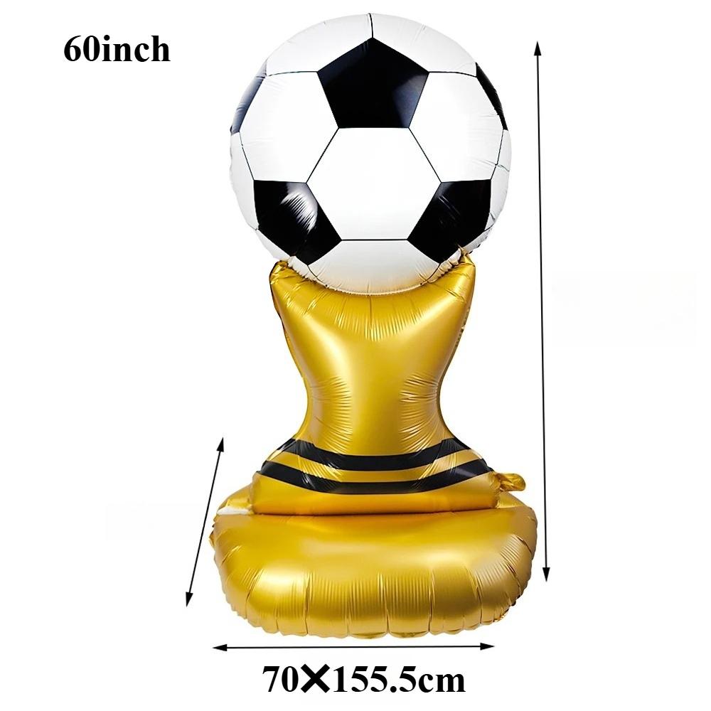 Football Balloon Birthday Decoration Boy Digital Balloon Football Trophy Aluminum Foil Balloon Birthday Party FestivalDecoration
