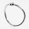 TIFFANY&Co. Anillo bajo individual Ola Platino Pt950/diamante #3.7(Nuestro tamaño) 1.4g Mujeres Usado