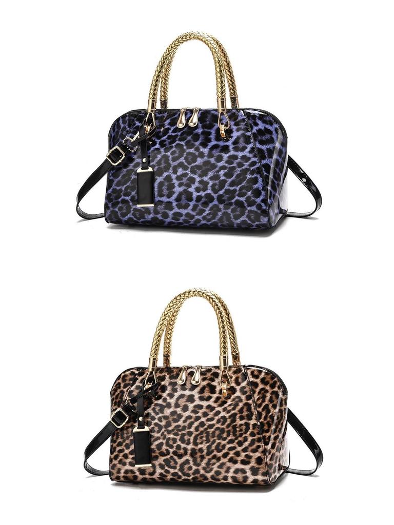 2025 Leopard Print Versatile Handbag: White & Khaki Crossbody Shoulder Bag for Women