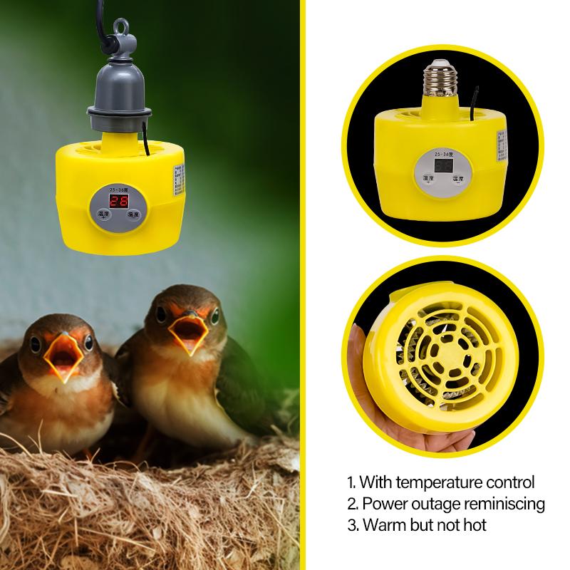 220V Pet Animals Heating Lamp Warm No Light Thermostat Thermostat Heater Reptile Box Heating Lamp 220V 150W For Incubator E27
