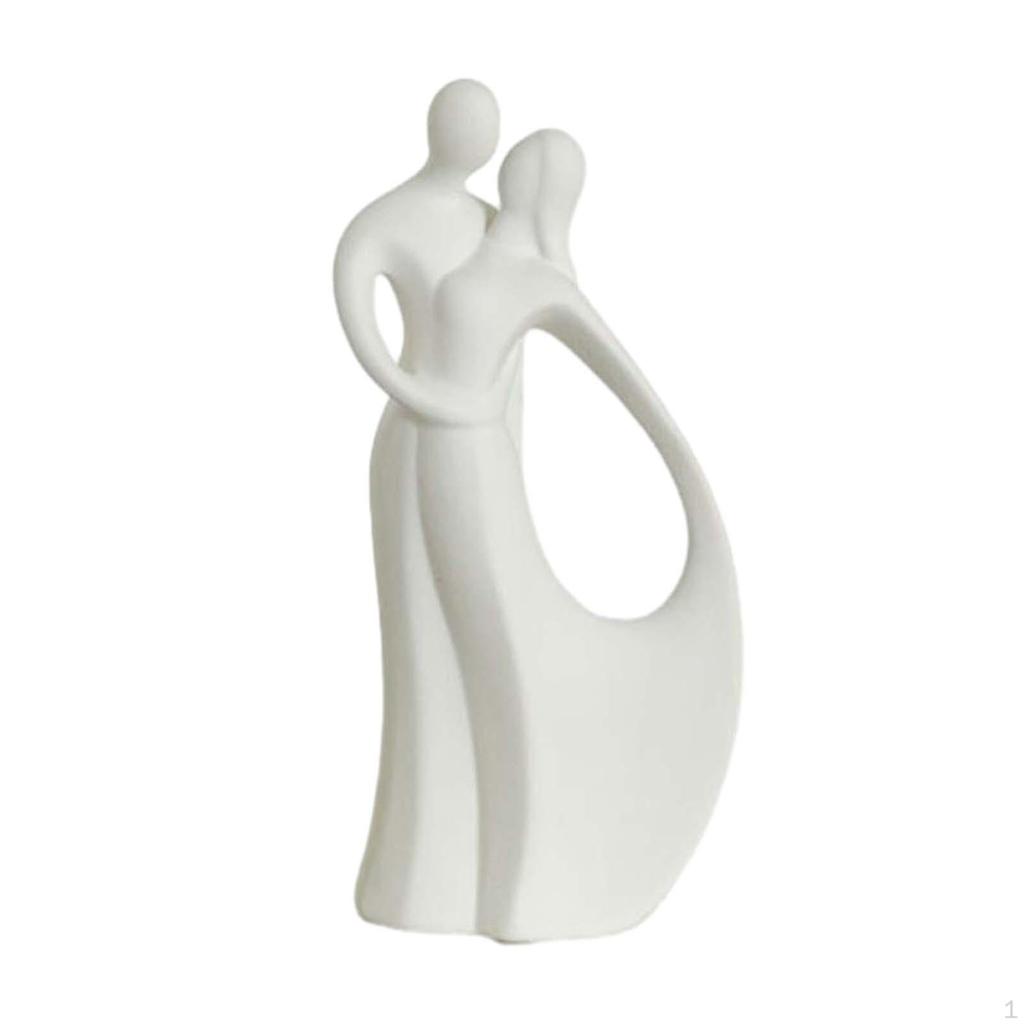 Abstract Couple Statue Lover Collectible Art Hugging Crafts Minimalist Sculpture for Office