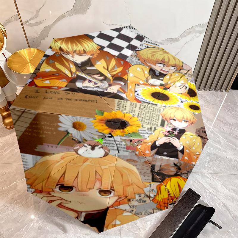 Japanese-style cartoon Demon Slayer Kamado Tanjiro & Kamado Nezuko umbrella including home travel and outdoor activities Multi functional umbrella 14