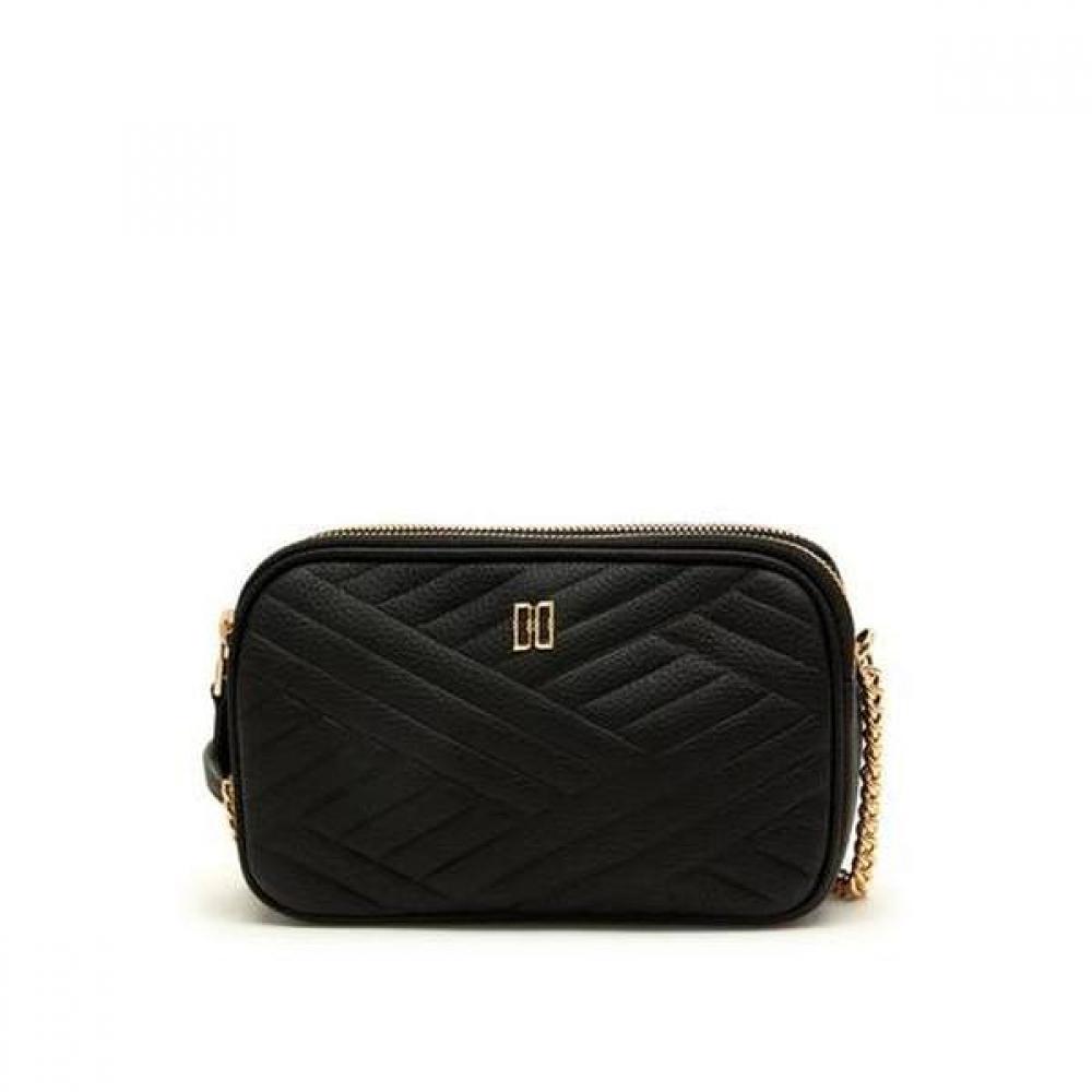 Daks Black Leather Dd Decorated 3 Fold Wallet Bag Dcwa2f217