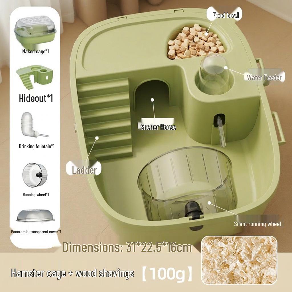 Transparent Luxury Hamster Villa for Golden Bears