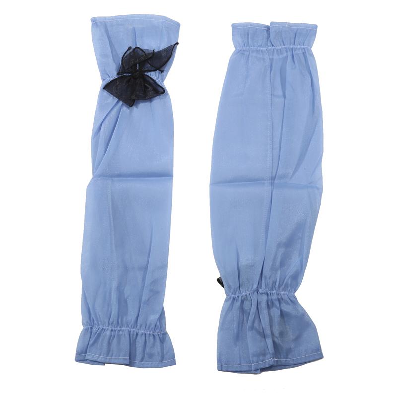 Sun Protection Arm Sleeves Fingerless Breathable Bow Ice Silk Sleeve Arm Covers Summer Arm Warmers Cycling