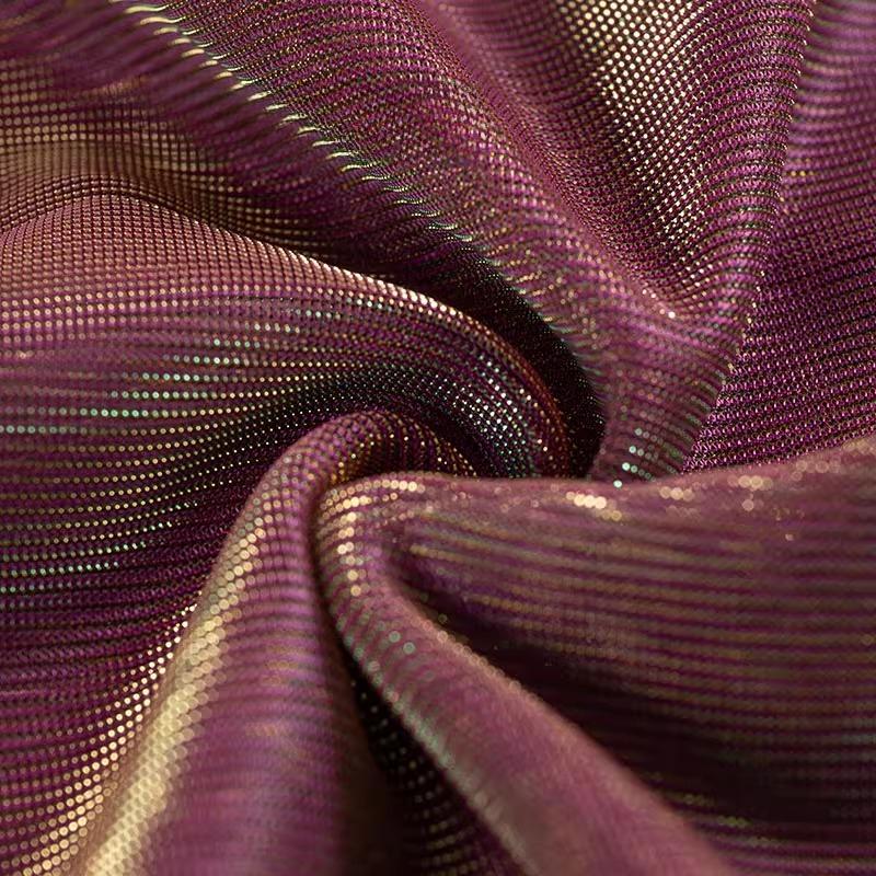 Party Dress Fabric Shiny Flashing Mesh Light Fabric Rridescence Mesh Magic Color for DIY Wedding Dress Cosplay Material