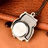 Cartoon Women's Man Owl Pocket Watch Cute Mini Antique Bronze Color Quartz Necklace Pocket Watch For Giving Family Birthday Gift