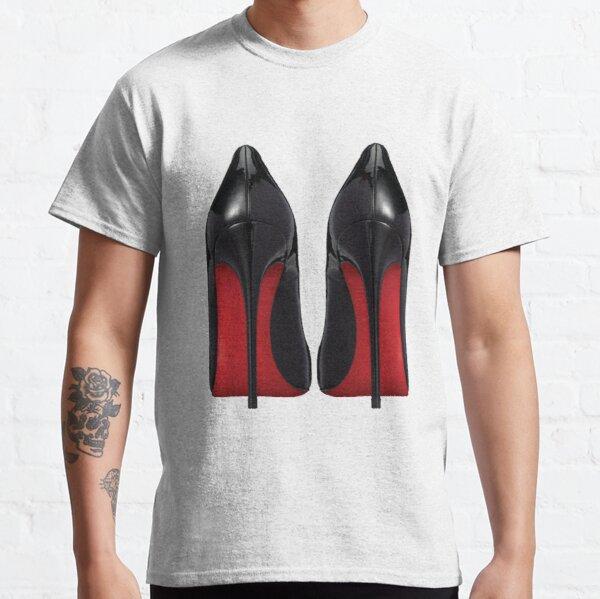 Red Sole Heels Designer T Shirts Short Fashion Men Trending Funny Gift Papa Men Printing Short Sleeve Tshirt Trend