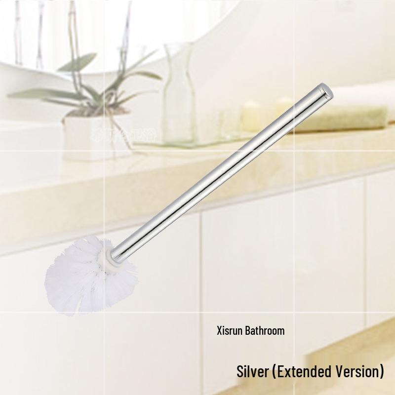 Gold Bathroom Toilet Brush with Long Handle and Soft Bristles