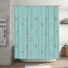 Shower Curtain Beach Ocean Wave Blue Bathroom Decor Coastal Seascapes Waterproof Fabric Liner Home Textile Room Divider