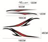 Black & Red Stripe Decals Car SUV Side Body Decoration Graphic Vinyl Sticker Kit